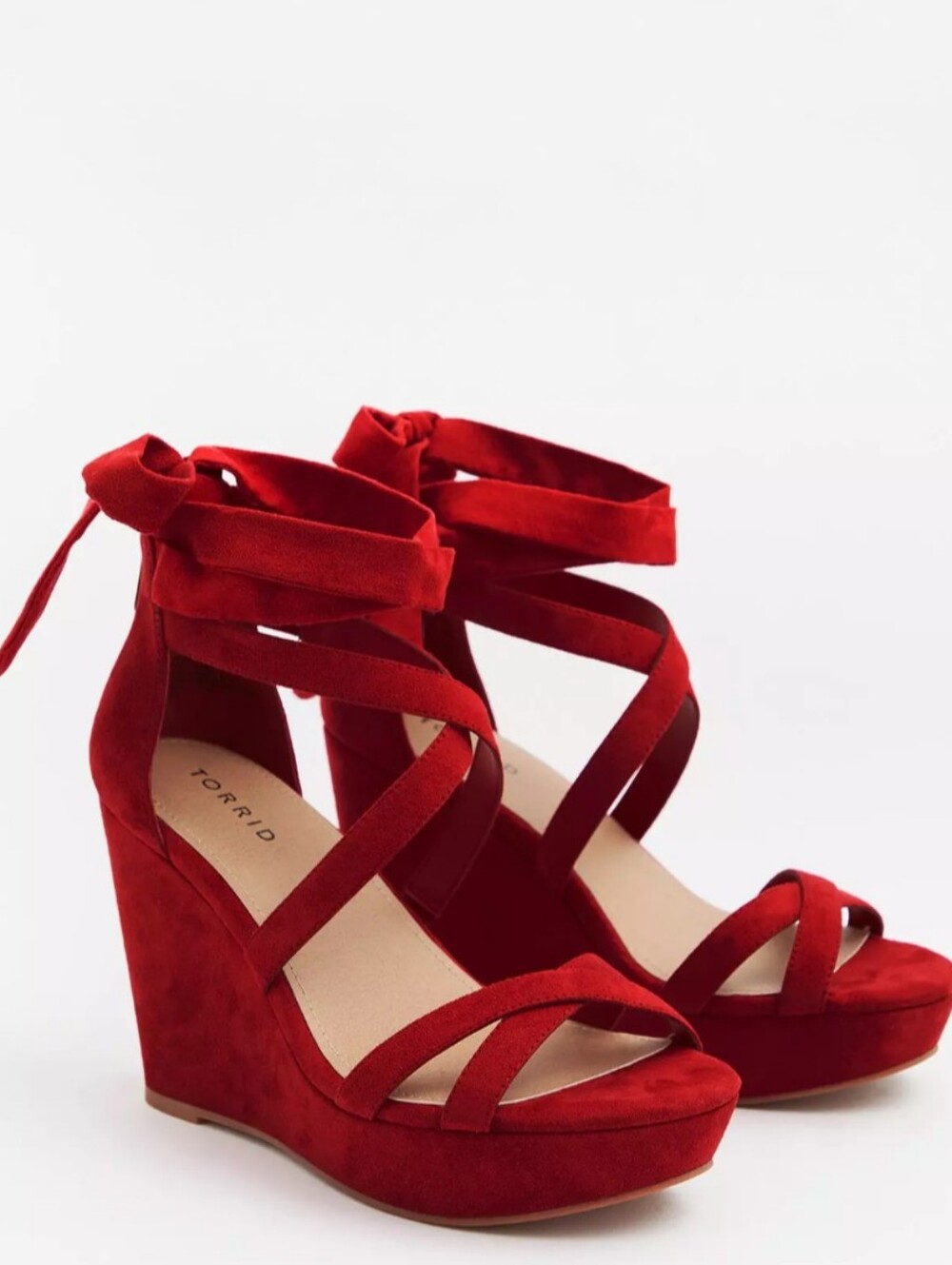 Torrid - Wide Width Strappy Red Platform Wedge